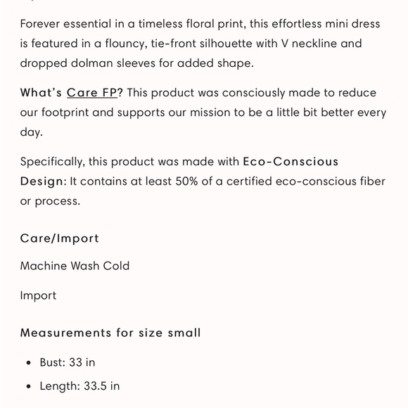 NWT Free People Freddy Floral Front Tie Mini Dress in Night Combo - Picture 8 of 10